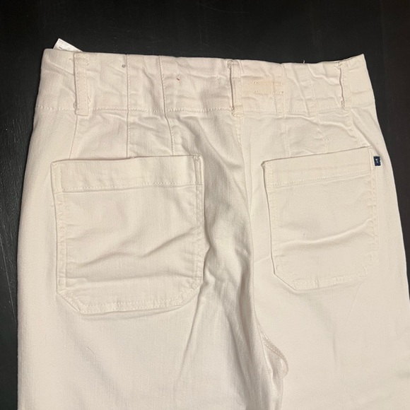 Anthropologie Pilcro White Denim Cropped Wide-Leg Jeans Size 30 - Picture 7 of 9